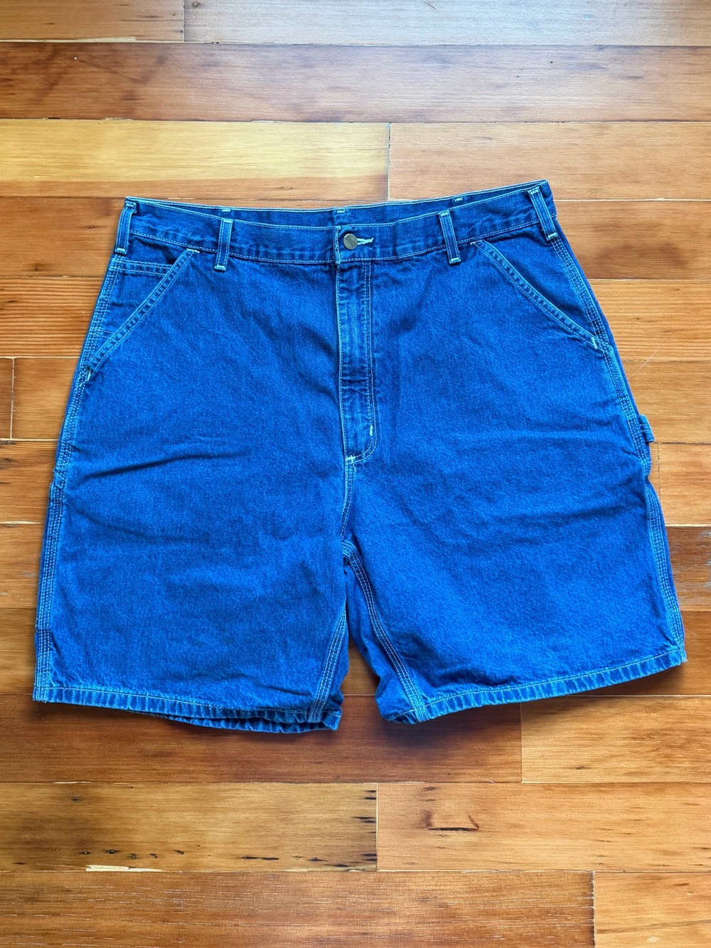 Men's Carhartt Carpenter Blue Denim Shorts Size 38